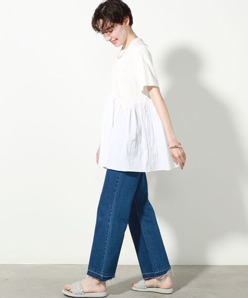 NOLLEY’S(ノーリーズ)の「ウエスト切り替えプルオーバーカットソー(Tシャツ/カットソー・レディース・ホワイト/ブラック/ブルー系その他7・FREE)」の5枚目の写真
