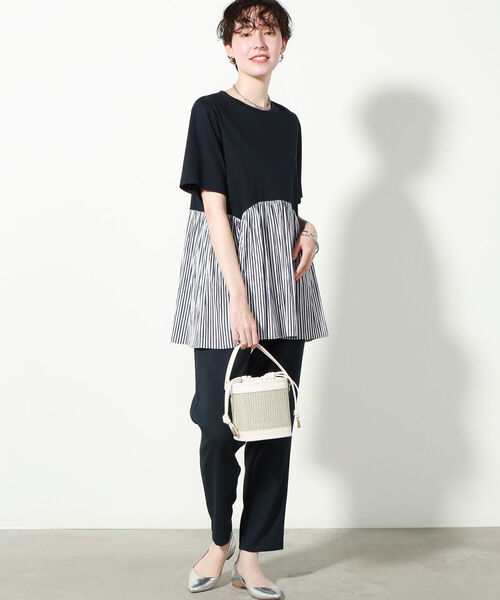 NOLLEY’S(ノーリーズ)の「ウエスト切り替えプルオーバーカットソー(Tシャツ/カットソー・レディース・ホワイト/ブラック/ブルー系その他7・FREE)」の10枚目の写真