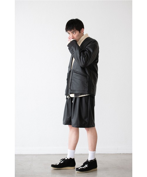 DISCOVERED(ディスカバード)の「DISCOVERED FAKE LEATHER SAMUE JACKET(カバーオール・メンズ・ブラック・3/1)」の6枚目の写真