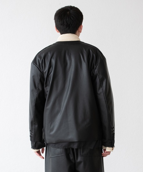 DISCOVERED(ディスカバード)の「DISCOVERED FAKE LEATHER SAMUE JACKET(カバーオール・メンズ・ブラック・3/1)」の7枚目の写真