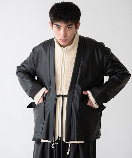 DISCOVERED(ディスカバード)の「DISCOVERED FAKE LEATHER SAMUE JACKET(カバーオール・メンズ・ブラック・3/1)」の3枚目の写真