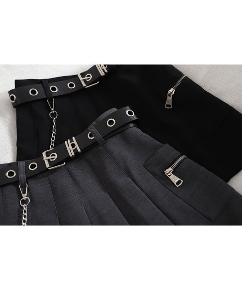 .KOM（ドットコム）の「A'GEM/9 × .kom『.kom/ドットケーオーエム』ハイウエスト ツーリングポケットプリーツミニスカート（スカート・レディース・ブラック/グレー/パープル/ピンク・FREE）」の15枚目の写真