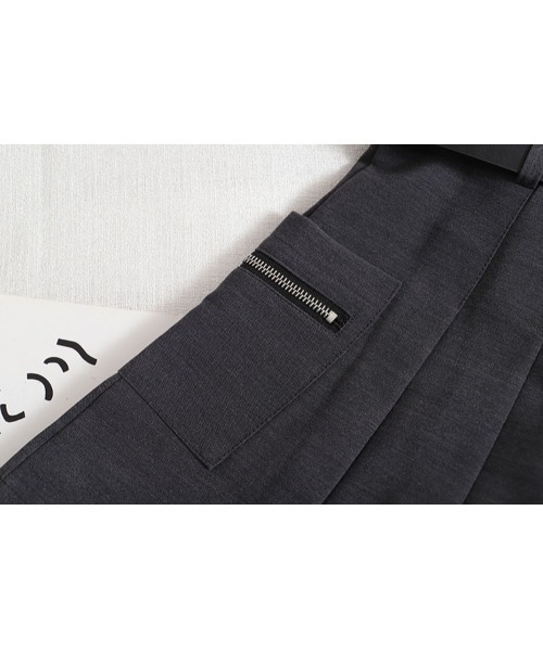 .KOM（ドットコム）の「A'GEM/9 × .kom『.kom/ドットケーオーエム』ハイウエスト ツーリングポケットプリーツミニスカート（スカート・レディース・ブラック/グレー/パープル/ピンク・FREE）」の13枚目の写真