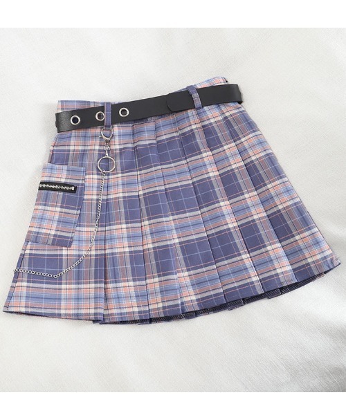 .KOM（ドットコム）の「A'GEM/9 × .kom『.kom/ドットケーオーエム』ハイウエスト ツーリングポケットプリーツミニスカート（スカート・レディース・ブラック/グレー/パープル/ピンク・FREE）」の8枚目の写真