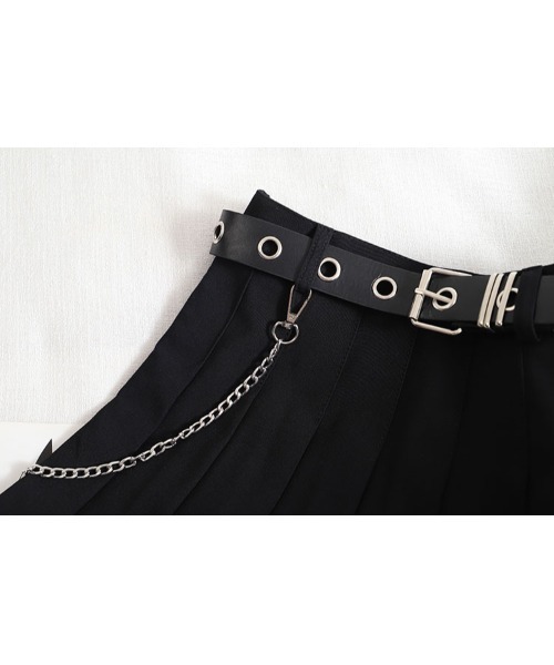 .KOM（ドットコム）の「A'GEM/9 × .kom『.kom/ドットケーオーエム』ハイウエスト ツーリングポケットプリーツミニスカート（スカート・レディース・ブラック/グレー/パープル/ピンク・FREE）」の5枚目の写真