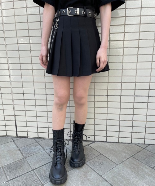 .KOM（ドットコム）の「A'GEM/9 × .kom『.kom/ドットケーオーエム』ハイウエスト ツーリングポケットプリーツミニスカート（スカート・レディース・ブラック/グレー/パープル/ピンク・FREE）」の21枚目の写真