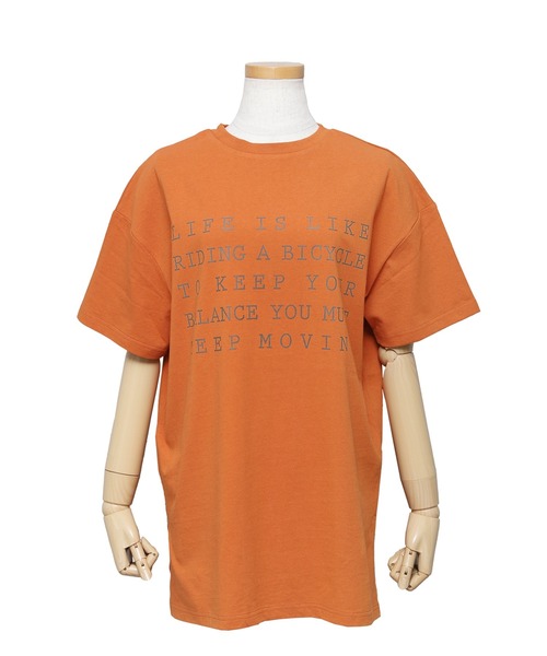 reca（レカ）の「2wayプリントBIG Tシャツ（Tシャツ/カットソー・レディース・オフホワイト/オレンジ/チャコール/グリーン・FREE）」の7枚目の写真
