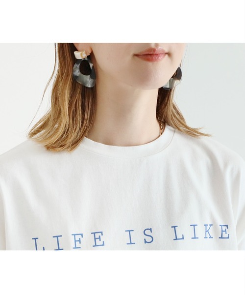 reca（レカ）の「2wayプリントBIG Tシャツ（Tシャツ/カットソー・レディース・オフホワイト/オレンジ/チャコール/グリーン・FREE）」の18枚目の写真
