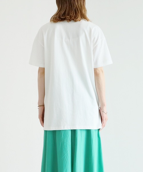 reca（レカ）の「2wayプリントBIG Tシャツ（Tシャツ/カットソー・レディース・オフホワイト/オレンジ/チャコール/グリーン・FREE）」の11枚目の写真