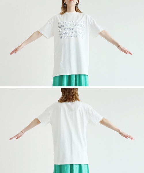 reca（レカ）の「2wayプリントBIG Tシャツ（Tシャツ/カットソー・レディース・オフホワイト/オレンジ/チャコール/グリーン・FREE）」の12枚目の写真