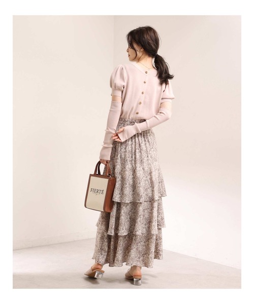 one after another NICE CLAUP（ワンアフターアナザーナイスクラップ）の「ティアードロングスカート（スカート・レディース・アイボリー/モカ/ブラウン系その他・FREE）」の15枚目の写真