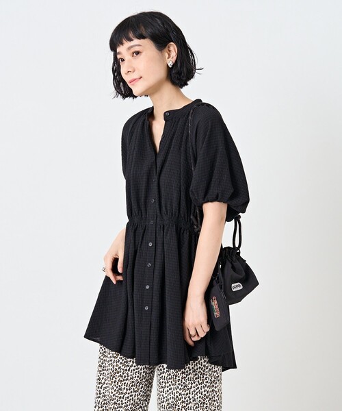 ★2023年発売★ピッコーネ　定価3.9万　シアーチェックチュニックブラウス FREAK'S STORE（フリークスストア）の「シアーチェック