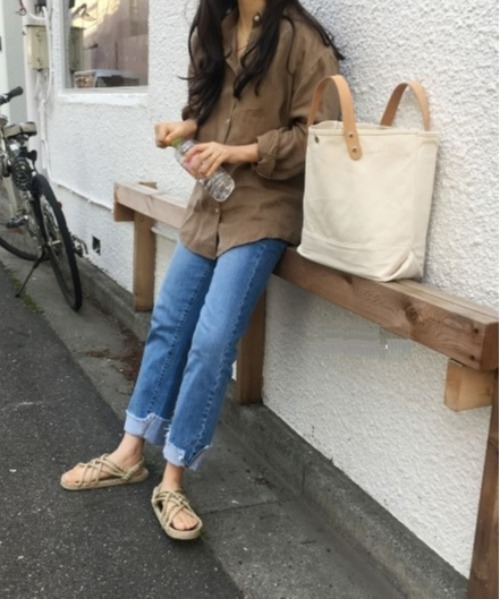 gossip！ロサンゼルス（ゴシップロサンゼルス）の「2WAY.キャンバスショルダーバッグ/トートバッグ（トートバッグ・レディース・オフホワイト・FREE）」の14枚目の写真