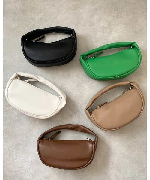 She's Closet（シーズクローゼット）の「フェイクレザー2wayミニワンハンドルバッグ/ショルダーバッグ（ハンドバッグ・レディース・ホワイト/ブラック/ベージュ/ブラウン/グリーン・FREE）」の9枚目の写真