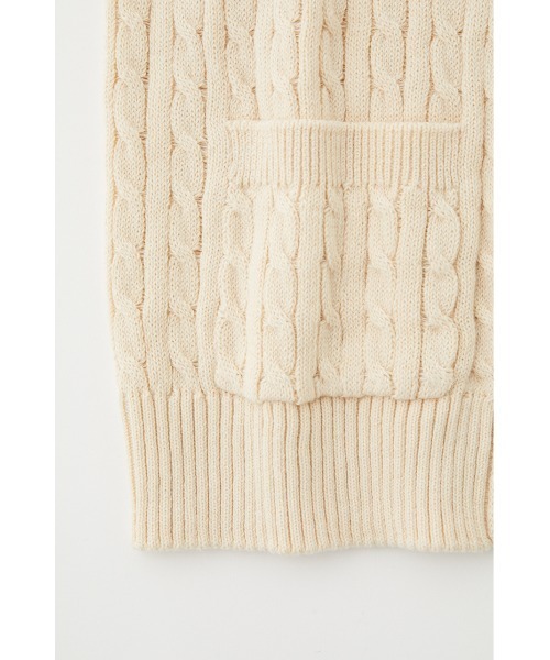 MOUSSY（マウジー）の「CABLE KNIT ベスト（ベスト・レディース・レッド/ライトカーキ/ブラック/ライトベージュ・FREE）」の16枚目の写真