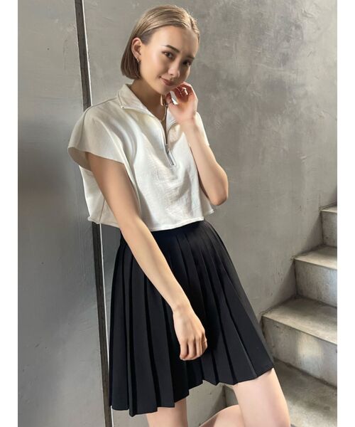 EMODA（エモダ）の「プリーツミニスカート（スカート・レディース・ブラック/ベージュ/グレー・SMALL/MEDIUM）」の7枚目の写真