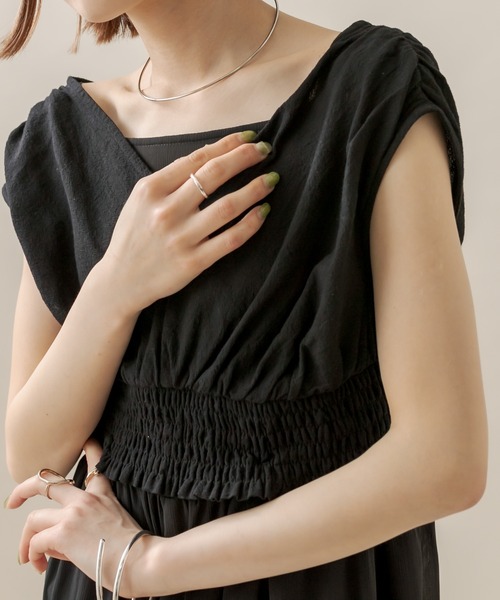 mline（エムライン）の「[mline]シフォンキャミワンピースSET（ワンピース・レディース・ブラック/ネイビー/オフホワイト・FREE）」の14枚目の写真