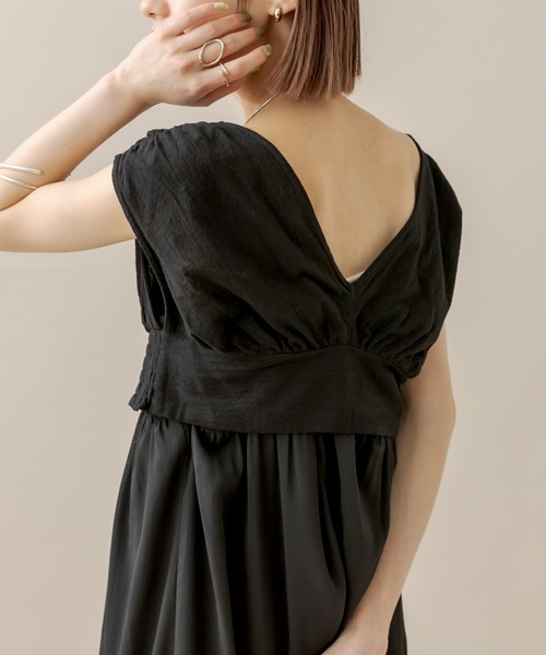 mline（エムライン）の「[mline]シフォンキャミワンピースSET（ワンピース・レディース・ブラック/ネイビー/オフホワイト・FREE）」の19枚目の写真