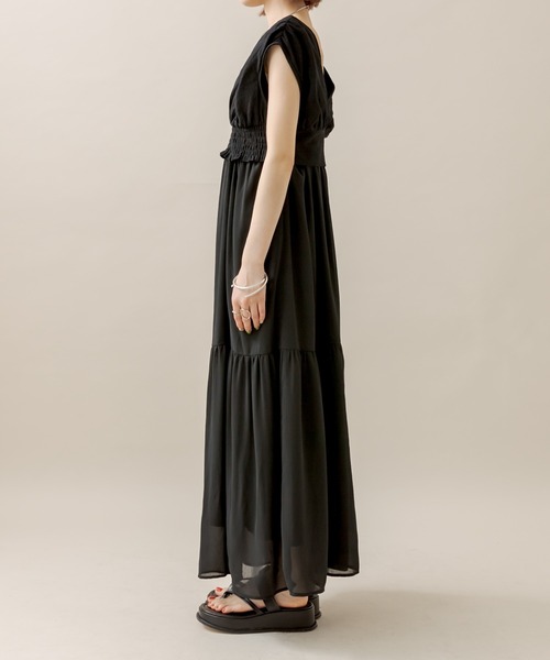 mline（エムライン）の「[mline]シフォンキャミワンピースSET（ワンピース・レディース・ブラック/ネイビー/オフホワイト・FREE）」の12枚目の写真