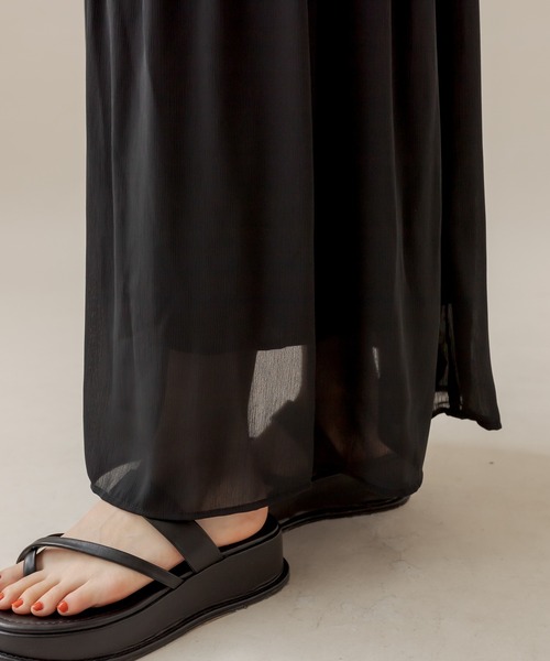 mline（エムライン）の「[mline]シフォンキャミワンピースSET（ワンピース・レディース・ブラック/ネイビー/オフホワイト・FREE）」の22枚目の写真