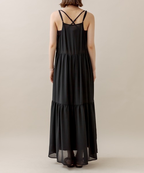 mline（エムライン）の「[mline]シフォンキャミワンピースSET（ワンピース・レディース・ブラック/ネイビー/オフホワイト・FREE）」の13枚目の写真