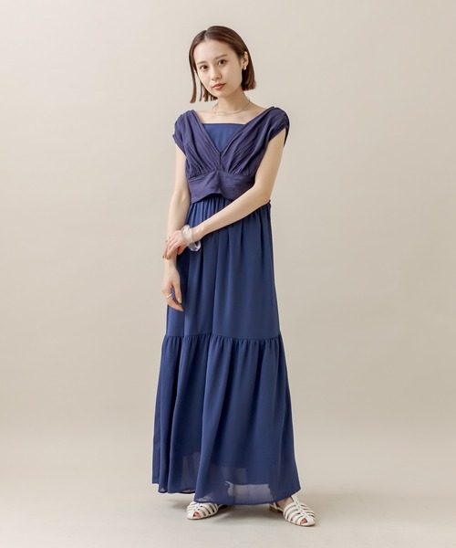 mline（エムライン）の「[mline]シフォンキャミワンピースSET（ワンピース・レディース・ブラック/ネイビー/オフホワイト・FREE）」の16枚目の写真