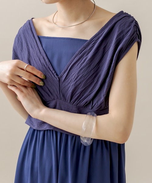 mline（エムライン）の「[mline]シフォンキャミワンピースSET（ワンピース・レディース・ブラック/ネイビー/オフホワイト・FREE）」の21枚目の写真