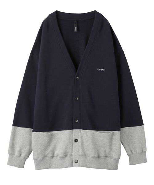 SILAS（サイラス）の「BICOLOR SWEAT CARDIGAN　サイラスバイカラースウェットカーディガン（カーディガン/ボレロ・メンズ・ネイビー/アッシュ/ブラック・L/XL）」の17枚目の写真