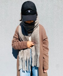 COOCO（クーコ）の「【cooco】ミックスヤーン ブークレー ストール 22531-22518（ストール/ショール）」