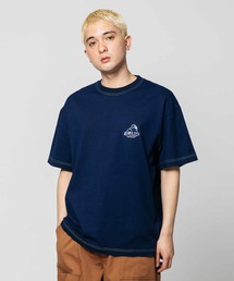 XLARGE | OVERDYE SLANTED OG S/S TEE/加工　ロゴ　刺繍(Tシャツ/カットソー)