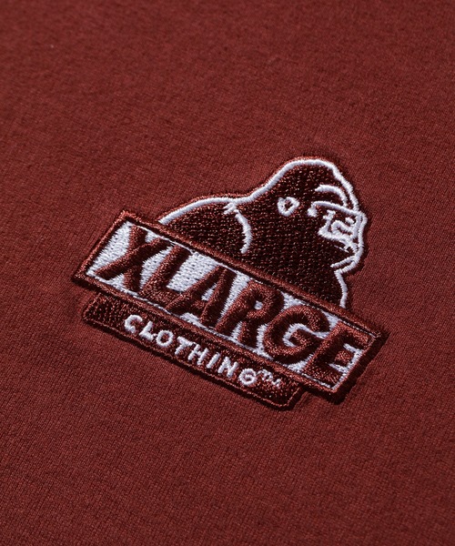 XLARGE（エクストララージ）の「OVERDYE SLANTED OG S/S TEE/加工　ロゴ　刺繍（Tシャツ/カットソー・メンズ・ブラック/ネイビー/ブラウン/グリーン/バーガンディー・S/M/L/XL）」の8枚目の写真