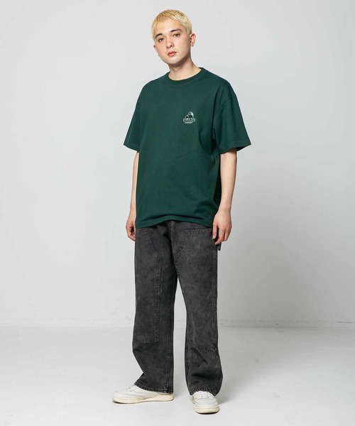 XLARGE（エクストララージ）の「OVERDYE SLANTED OG S/S TEE/加工　ロゴ　刺繍（Tシャツ/カットソー・メンズ・ブラック/ネイビー/ブラウン/グリーン/バーガンディー・S/M/L/XL）」の11枚目の写真