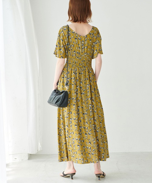 Paradipe Picnicパラダイスピクニック花柄ドット半袖チュニックドレス ROPÉ PICNIC(ロペピクニック) / 小花柄ワンピース/リンクコーデ