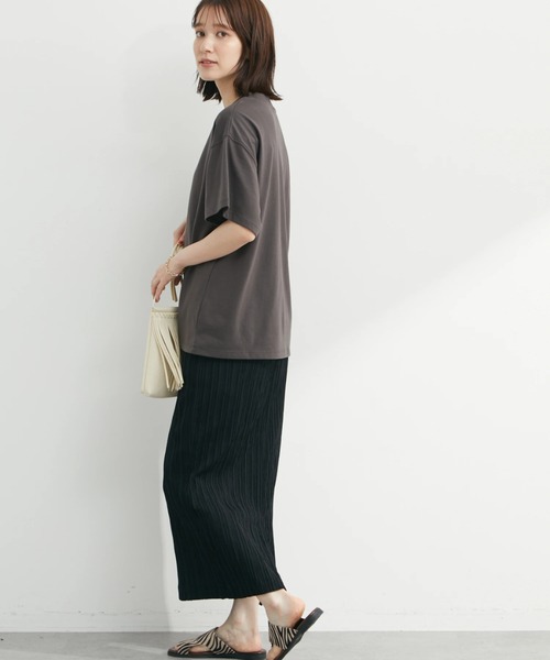 Green Parks(グリーンパークス)の「シャーリングジャガードスカート(スカート・レディース・ブラック/イエロー/ミント・FREE)」の10枚目の写真