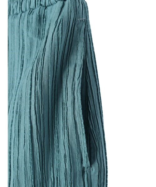 Green Parks(グリーンパークス)の「シャーリングジャガードスカート(スカート・レディース・ブラック/イエロー/ミント・FREE)」の6枚目の写真