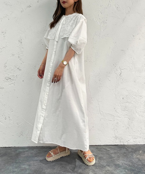 apres jour mignon(アプレジュールミニョン)の「2WAYランタンスリーブワンピース【ZOZOTOWN限定アイテム】(ワンピース・レディース・ブラック/ベージュ/オフホワイト・X-LARGE/フリー)」の2枚目の写真