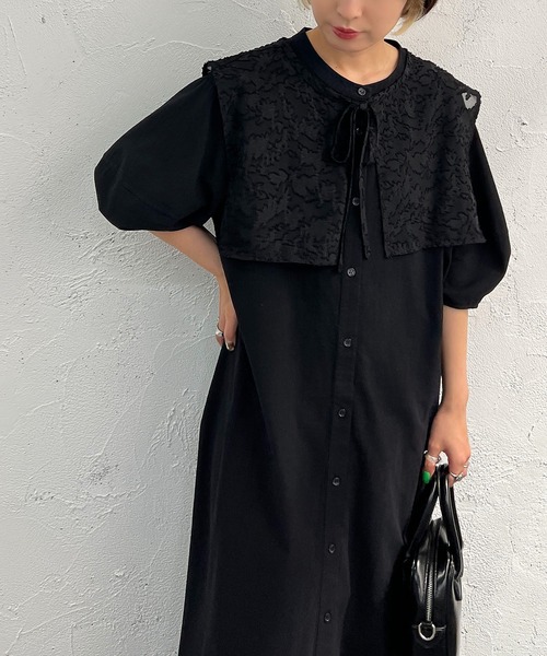 apres jour mignon(アプレジュールミニョン)の「2WAYランタンスリーブワンピース【ZOZOTOWN限定アイテム】(ワンピース・レディース・ブラック/ベージュ/オフホワイト・X-LARGE/フリー)」の16枚目の写真