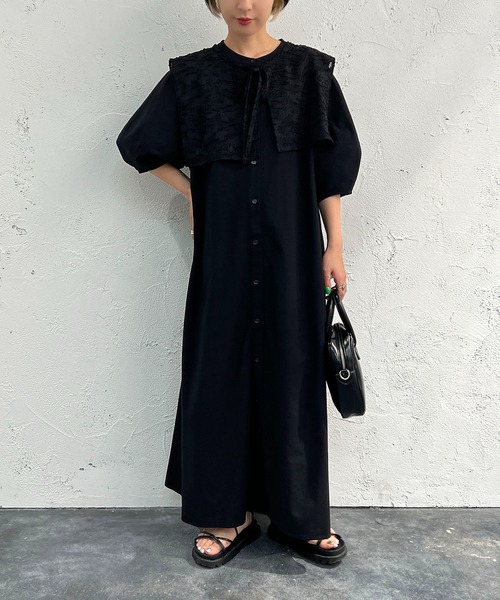 apres jour mignon(アプレジュールミニョン)の「2WAYランタンスリーブワンピース【ZOZOTOWN限定アイテム】(ワンピース・レディース・ブラック/ベージュ/オフホワイト・X-LARGE/フリー)」の13枚目の写真