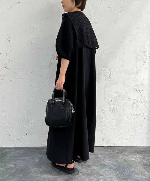 apres jour mignon(アプレジュールミニョン)の「2WAYランタンスリーブワンピース【ZOZOTOWN限定アイテム】(ワンピース・レディース・ブラック/ベージュ/オフホワイト・X-LARGE/フリー)」の8枚目の写真