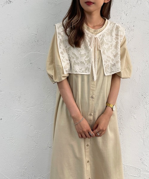 apres jour mignon(アプレジュールミニョン)の「2WAYランタンスリーブワンピース【ZOZOTOWN限定アイテム】(ワンピース・レディース・ブラック/ベージュ/オフホワイト・X-LARGE/フリー)」の20枚目の写真