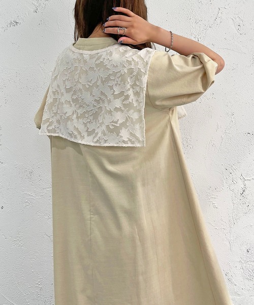apres jour mignon(アプレジュールミニョン)の「2WAYランタンスリーブワンピース【ZOZOTOWN限定アイテム】(ワンピース・レディース・ブラック/ベージュ/オフホワイト・X-LARGE/フリー)」の6枚目の写真