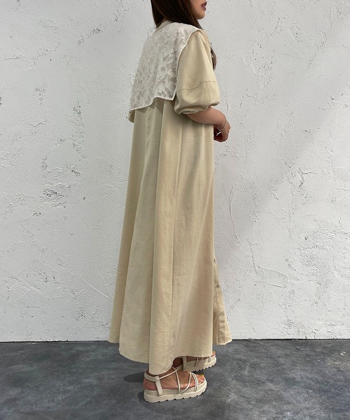apres jour mignon(アプレジュールミニョン)の「2WAYランタンスリーブワンピース【ZOZOTOWN限定アイテム】(ワンピース・レディース・ブラック/ベージュ/オフホワイト・X-LARGE/フリー)」の9枚目の写真
