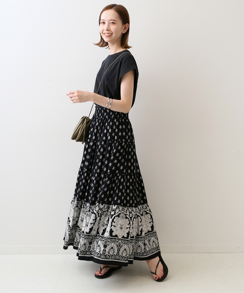 SLOBE IENA(スローブイエナ)の「【A BLENDS / エーブレンズ】SLOBE別注 製品染めカットソー(Tシャツ/カットソー・レディース・ブラック/ピンク/グリーン・FREE)」の5枚目の写真