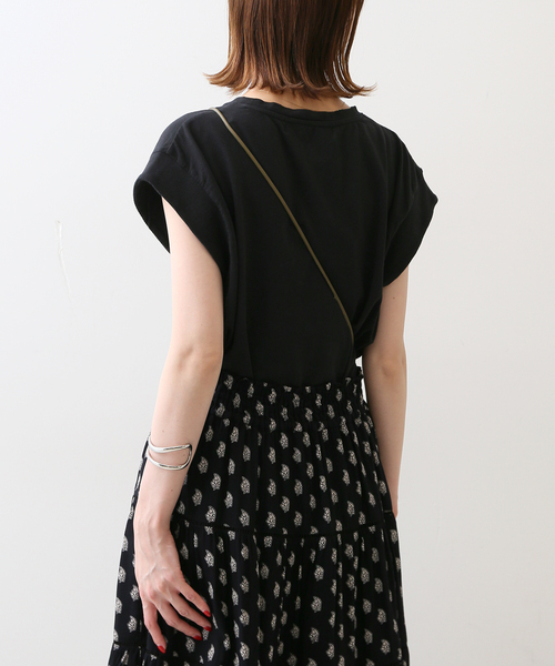 SLOBE IENA(スローブイエナ)の「【A BLENDS / エーブレンズ】SLOBE別注 製品染めカットソー(Tシャツ/カットソー・レディース・ブラック/ピンク/グリーン・FREE)」の7枚目の写真