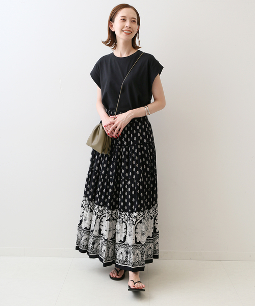SLOBE IENA(スローブイエナ)の「【A BLENDS / エーブレンズ】SLOBE別注 製品染めカットソー(Tシャツ/カットソー・レディース・ブラック/ピンク/グリーン・FREE)」の8枚目の写真