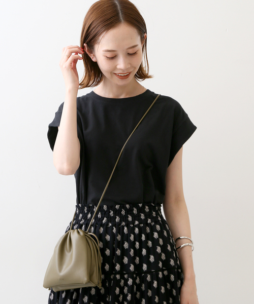 SLOBE IENA(スローブイエナ)の「【A BLENDS / エーブレンズ】SLOBE別注 製品染めカットソー(Tシャツ/カットソー・レディース・ブラック/ピンク/グリーン・FREE)」の9枚目の写真
