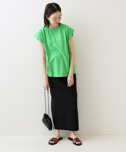 SLOBE IENA(スローブイエナ)の「【A BLENDS / エーブレンズ】SLOBE別注 製品染めカットソー(Tシャツ/カットソー・レディース・ブラック/ピンク/グリーン・FREE)」の13枚目の写真