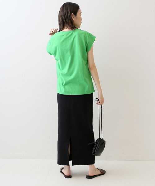 SLOBE IENA(スローブイエナ)の「【A BLENDS / エーブレンズ】SLOBE別注 製品染めカットソー(Tシャツ/カットソー・レディース・ブラック/ピンク/グリーン・FREE)」の15枚目の写真