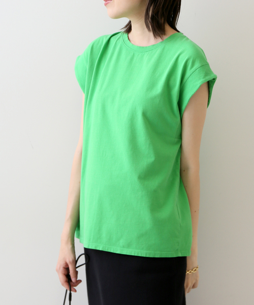 SLOBE IENA(スローブイエナ)の「【A BLENDS / エーブレンズ】SLOBE別注 製品染めカットソー(Tシャツ/カットソー・レディース・ブラック/ピンク/グリーン・FREE)」の17枚目の写真