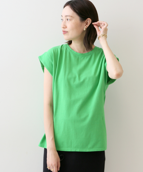 SLOBE IENA(スローブイエナ)の「【A BLENDS / エーブレンズ】SLOBE別注 製品染めカットソー(Tシャツ/カットソー・レディース・ブラック/ピンク/グリーン・FREE)」の18枚目の写真